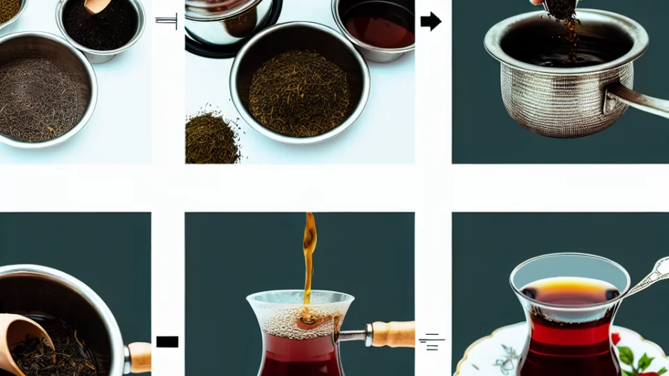 Quais são as etapas de processamento do chá turco?